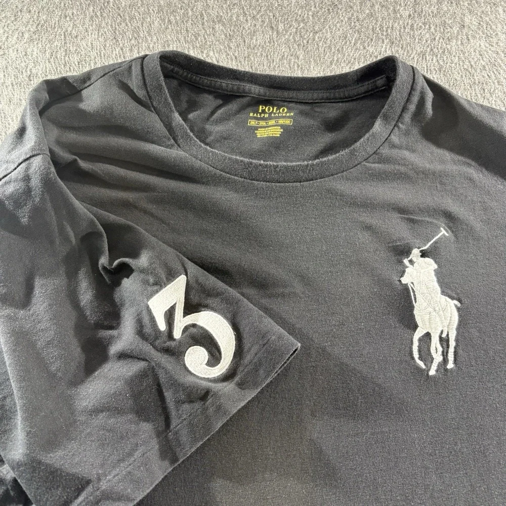 Polo Ralph Lauren Big Pony T-Shirt Mens 2XLT Black Big & Tall Short Sleeve Tee